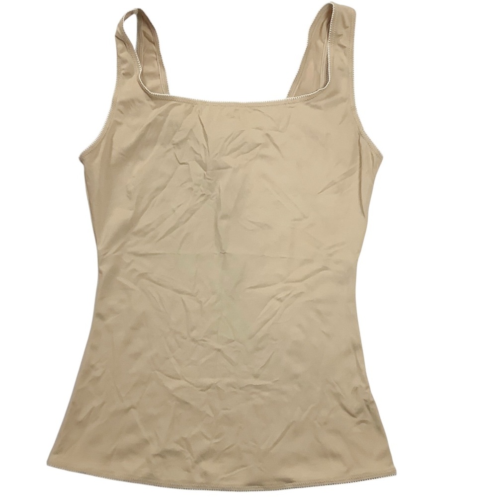 Flexees Shapewear Tank XL Beige Smoothing Stretch Control Camisole